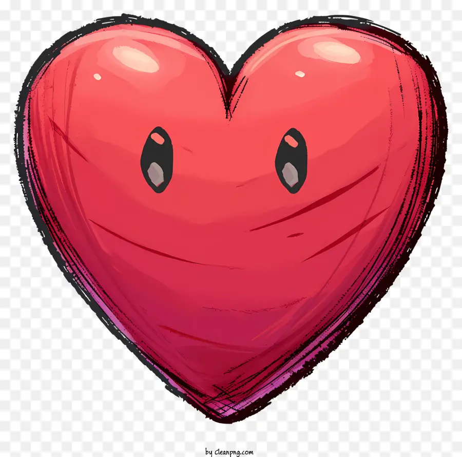 Düz Kalp Emojisi，Kalp PNG