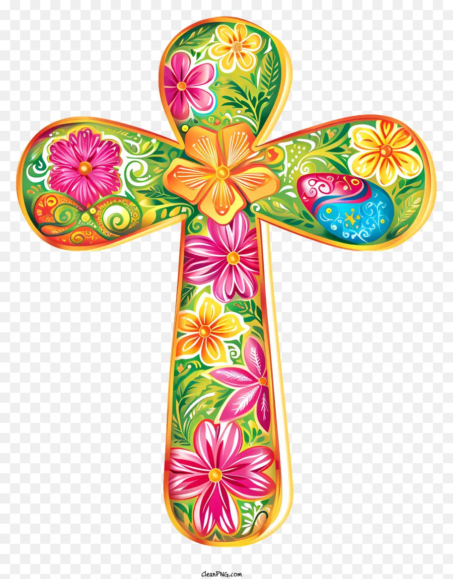 Mutlu Paskalya Haçı，Renkli Haç PNG