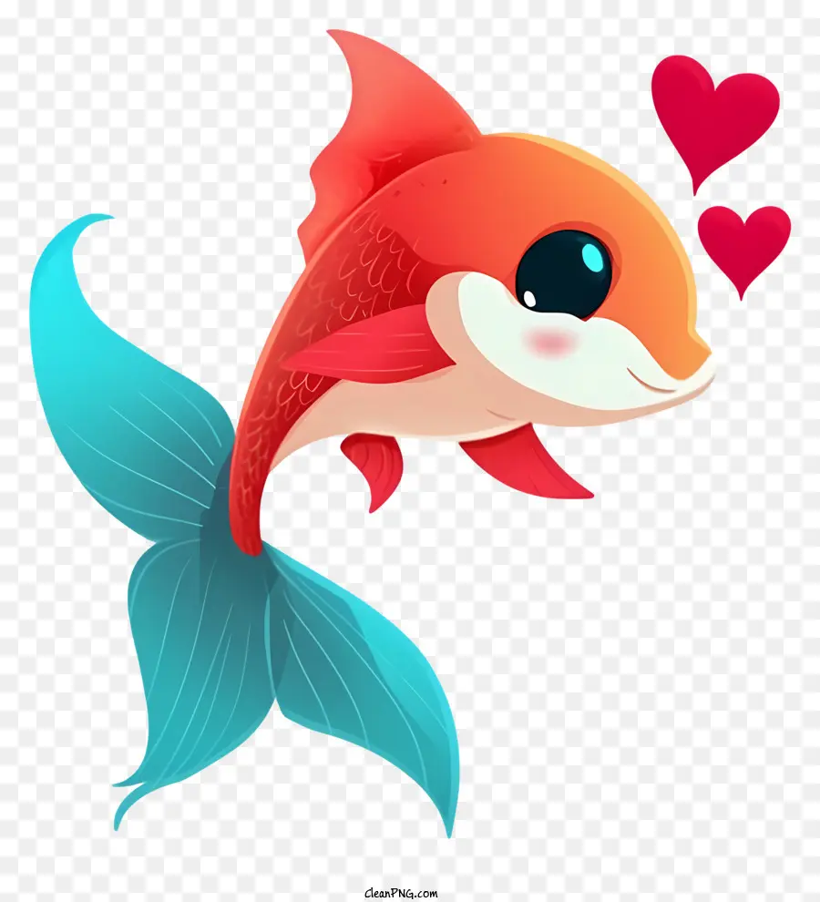 Sevgililer Balık Emoji，Karikatür Balık PNG