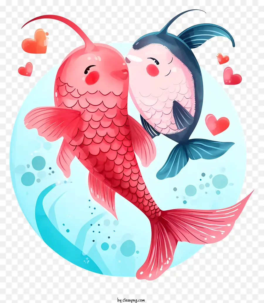 Sevgililer Balık Emoji，Balık PNG
