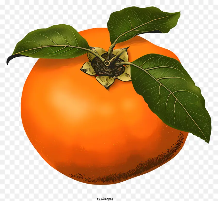 Eskiz Tarzı Persimmon，Turuncu Meyve PNG