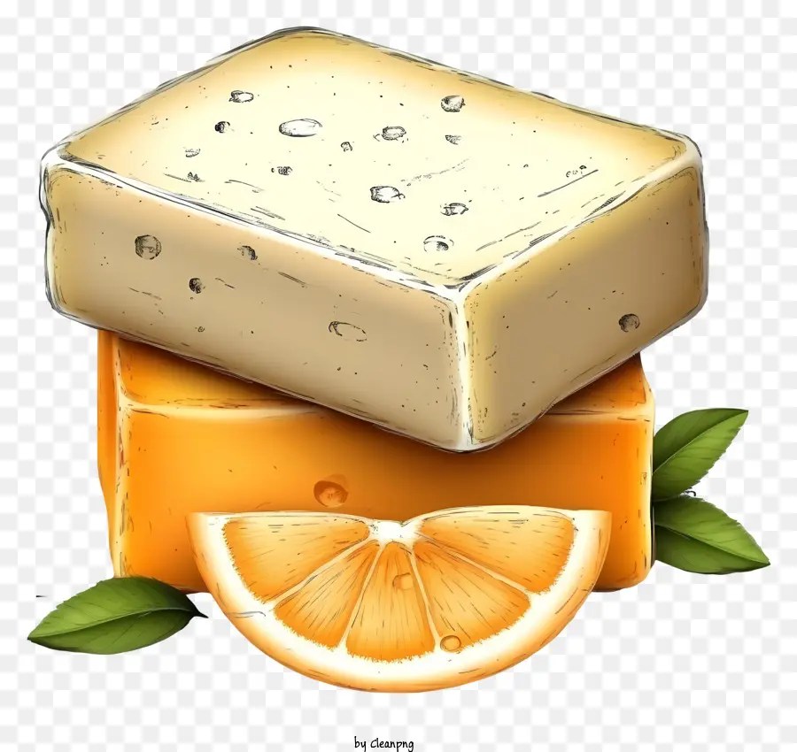Eskiz Tarzı Sabun çubuğu，Peynir Blokları PNG