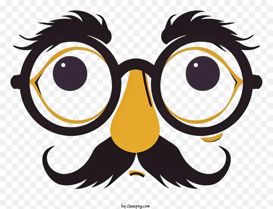Komik Groucho Burun Gözlükleri Basit Vektör Sanatı，çizgi Film Karakteri PNG