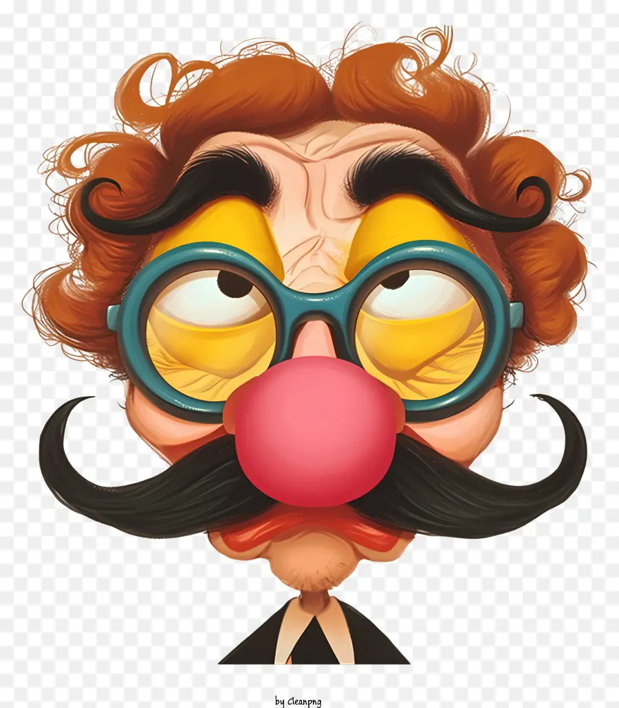 Komik Groucho Burun Gözlükleri Gösteriyor，çizgi Film Karakteri PNG