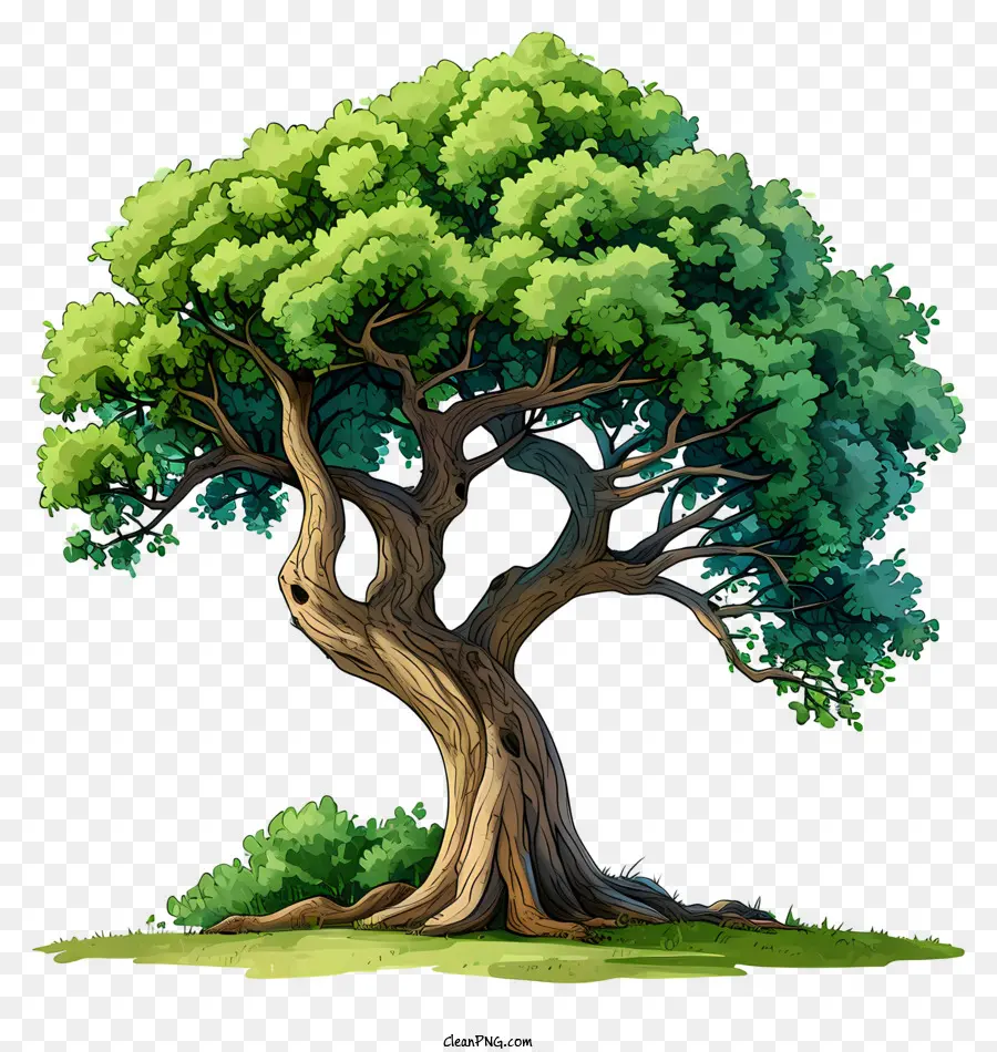 Suluboya Büyük Ağaç，Meşe Ağacı PNG