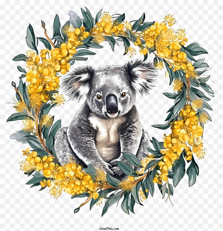 Avustralya Günü，Wattle Yaprakları PNG