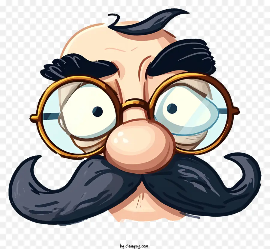 Vektör Çizim Karakter Tasarımı，Komik Groucho Burun Gözlükleri PNG
