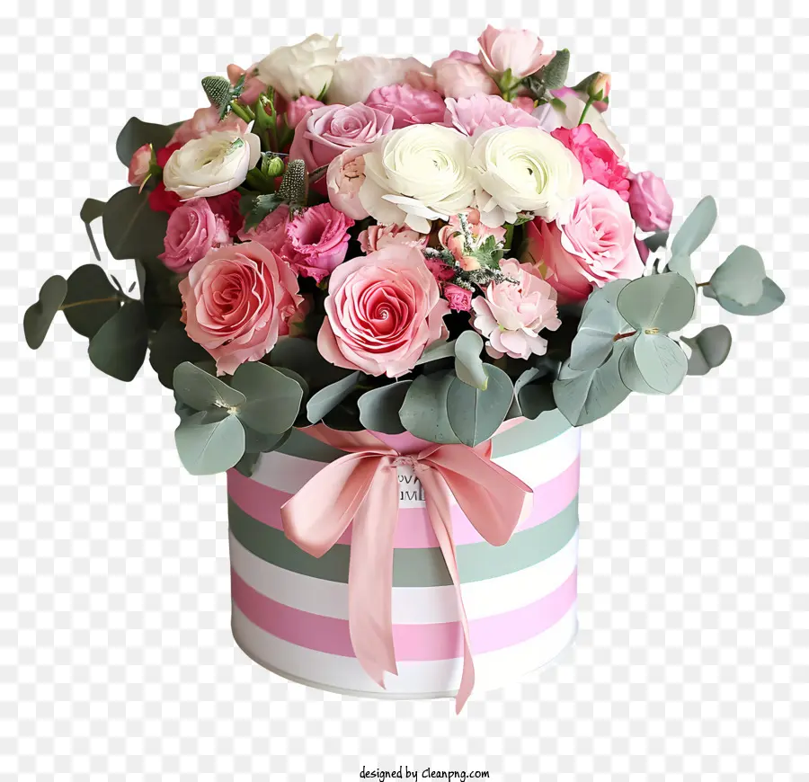 Sevgililer Çiçek Sanatı，Pembe Güller PNG