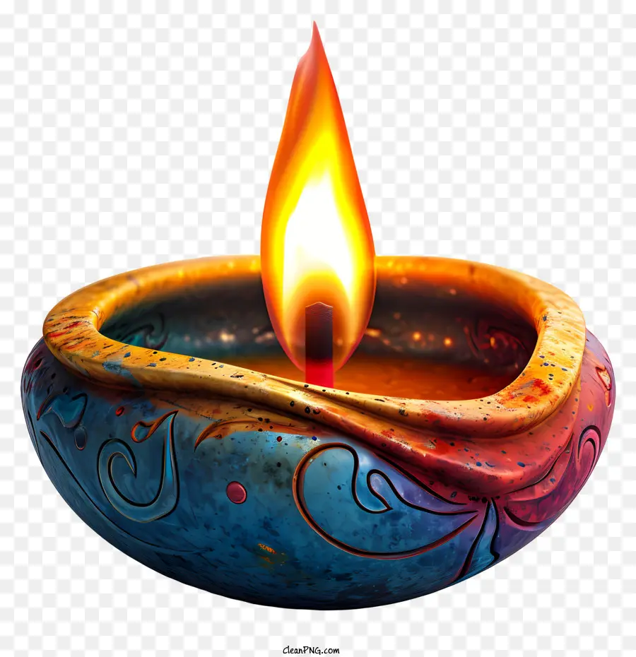 Diwali Lambası，Mum PNG