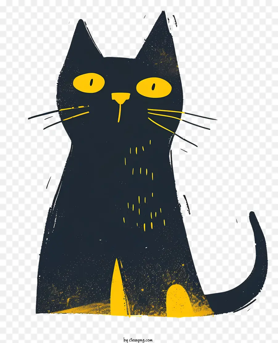 Minimalist Kedi，Siyah Kedi PNG