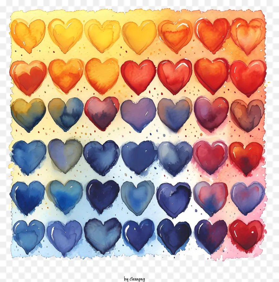 Kalp Desen Arka Planı，Renkli Resim PNG