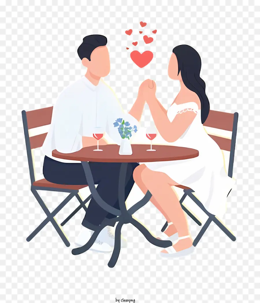 Sevgililer Günü Yemeği，Romantik çift PNG