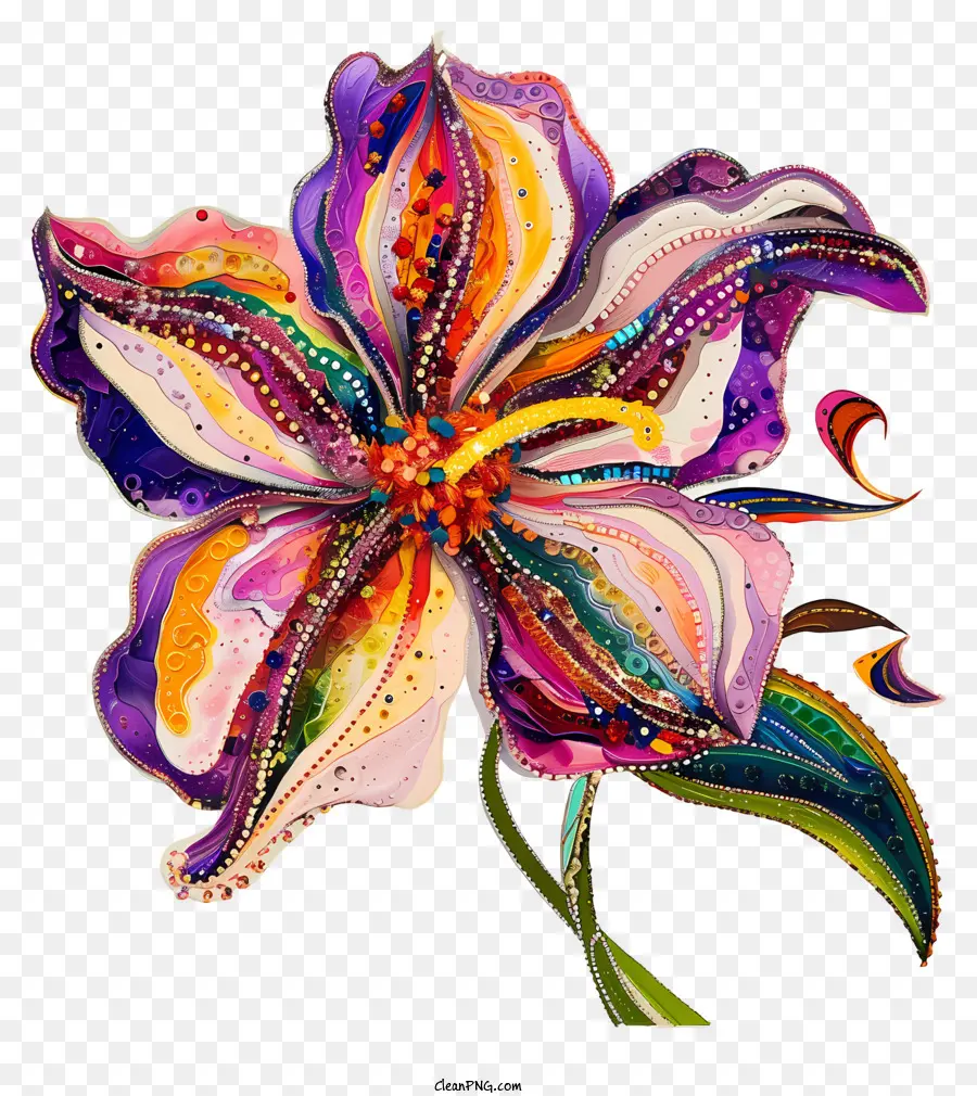 Mardi Gras Çiçek Sanatı，Lily çiçek PNG