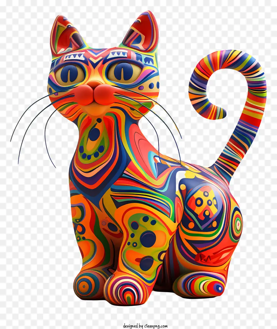 Hayali Kedi，Renkli Kedi Figürü PNG