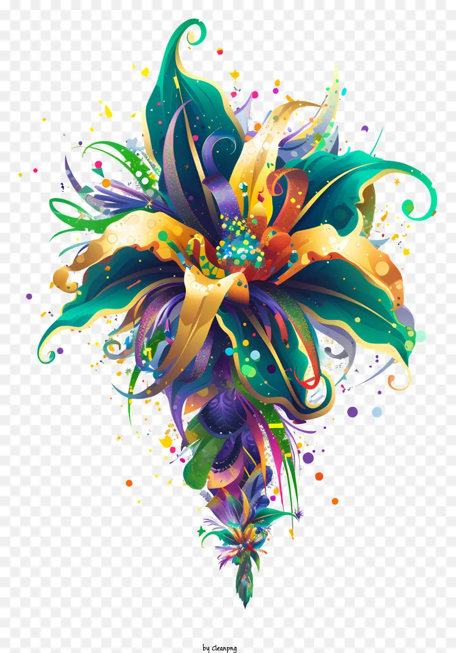 Mardi Gras Çiçek Sanatı，çiçek PNG