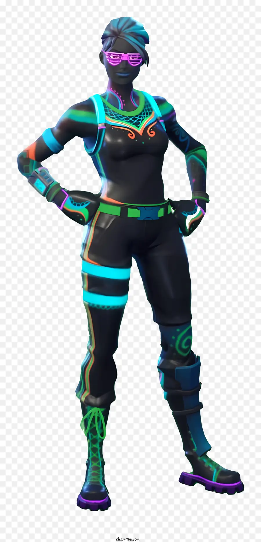 Fortnite，Neon Yeşil Takım PNG