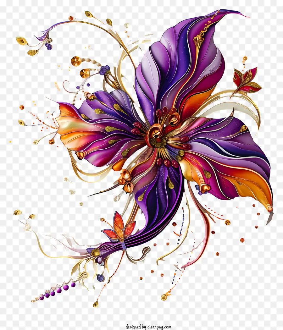 Mardi Gras Çiçek Sanatı，Renkli çiçek PNG