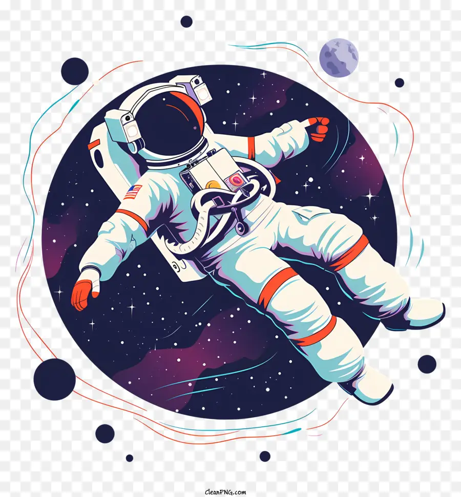 Astronot Yüzen Uzay，Astronot PNG