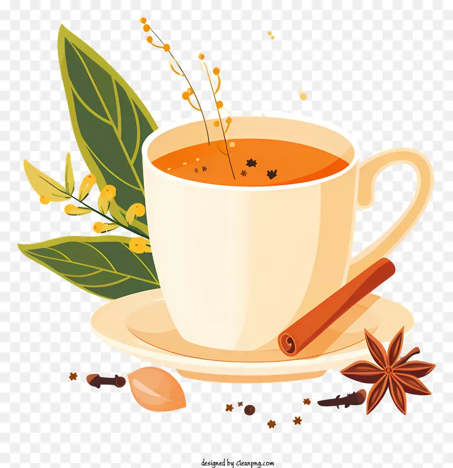 Masala Chai Çayı，Baharatlı çay PNG
