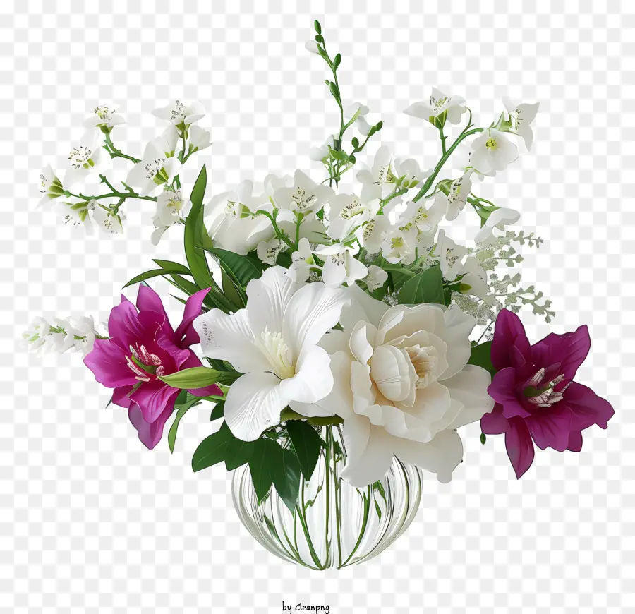 Gerçekçi Zarif çiçek Aranjmanı，çiçek PNG