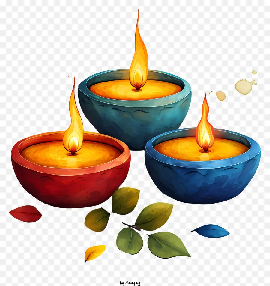 Diwali Lambası，Mumlar PNG