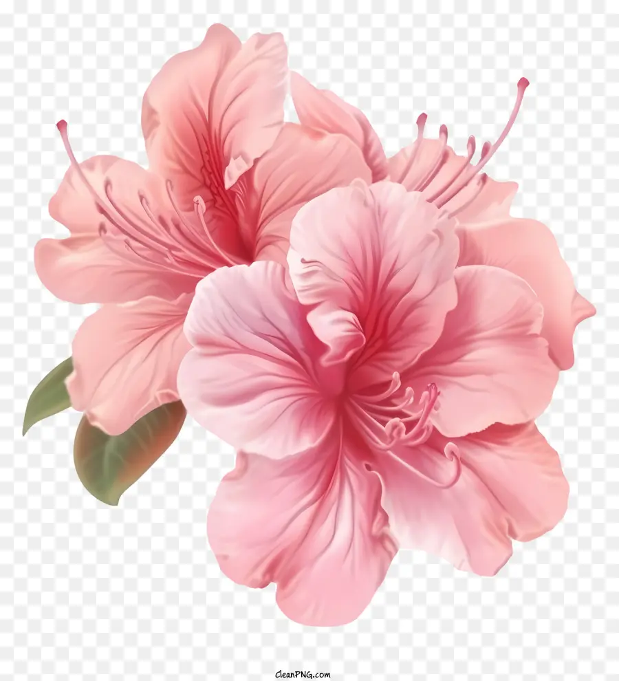 Düz Zarif Azalea çiçeği，Pembe Güller PNG