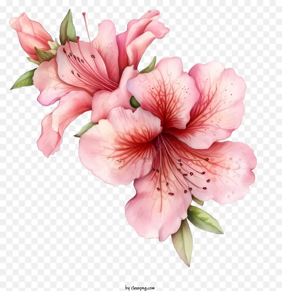 Suluboya Zarif Azalea çiçeği，Resim PNG