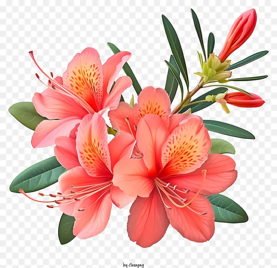 Zarif Azalea Çiçek Simgesi，Pembe Azalea Çiçekleri PNG