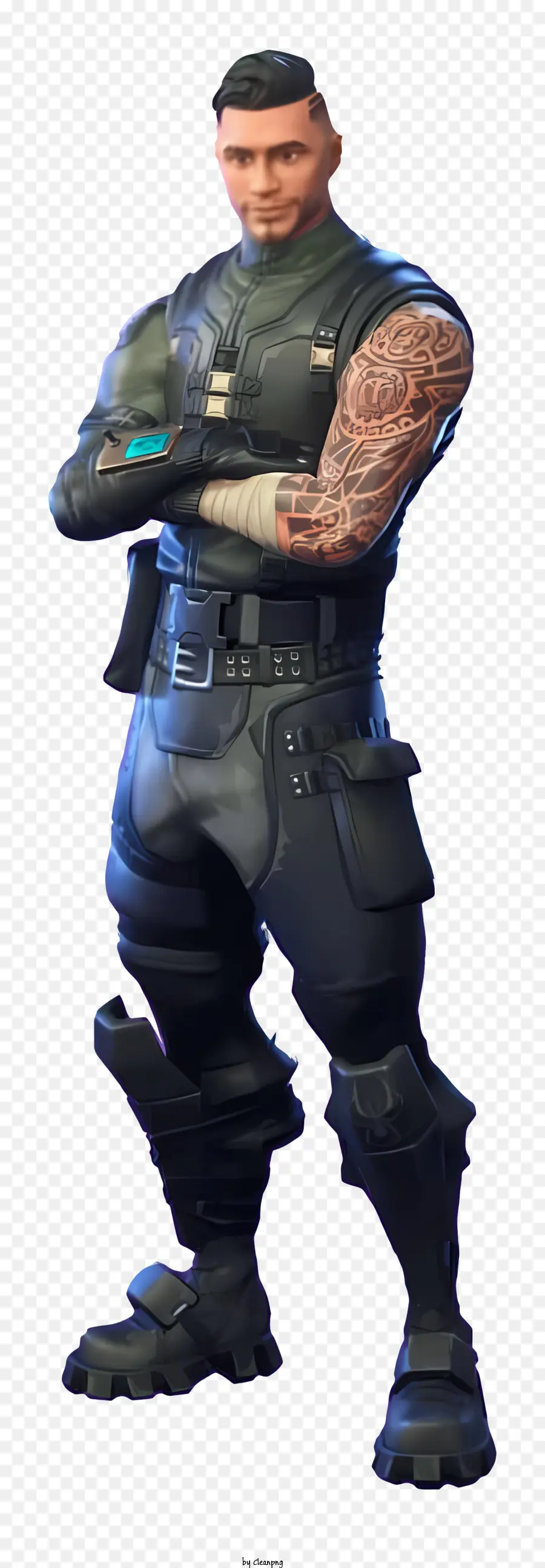 Fortnite，Dövmeli Adam PNG