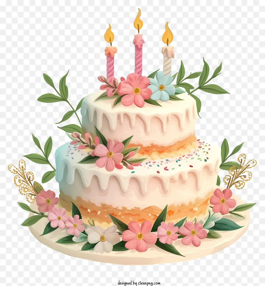 Doğum Günü Pastası Ve çiçek Simgesi，1 Doğum Günü Pastası PNG