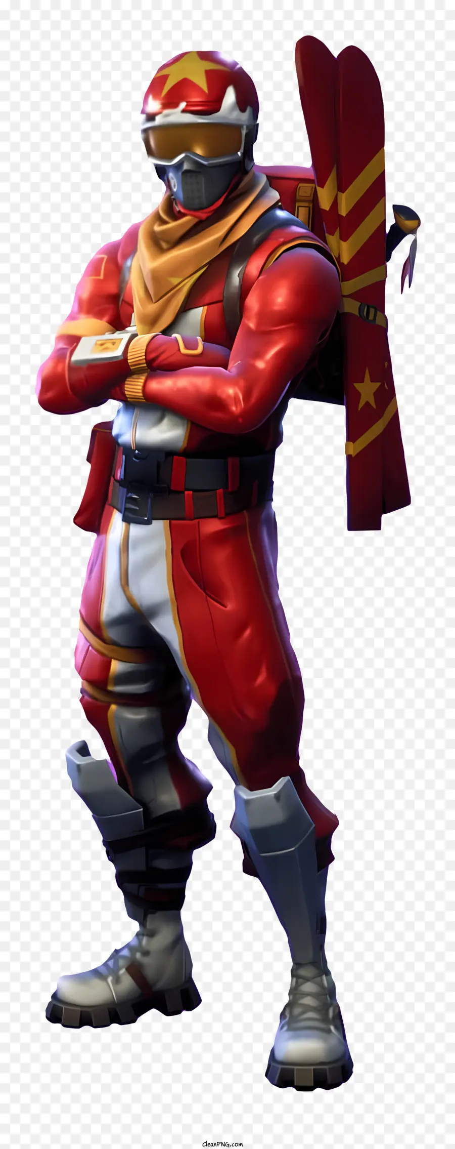 Fortnite，Kırmızı Zırhlı Karakter PNG