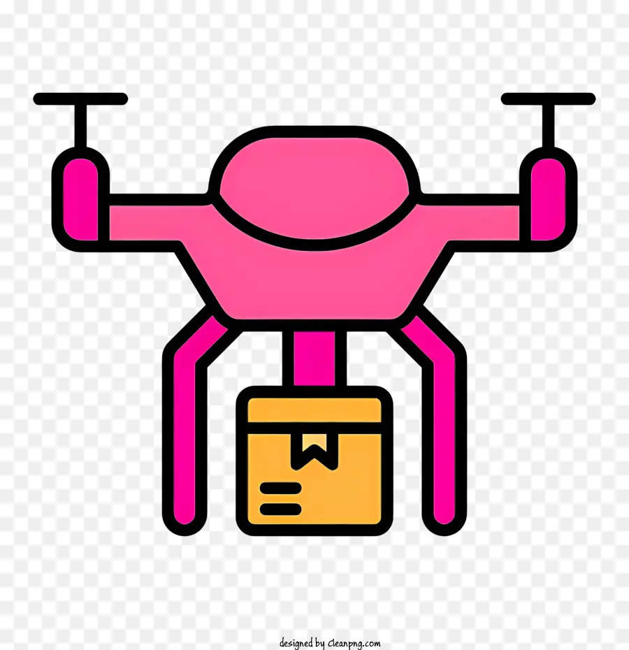 Drone Teslimatı，Pembe Drone PNG