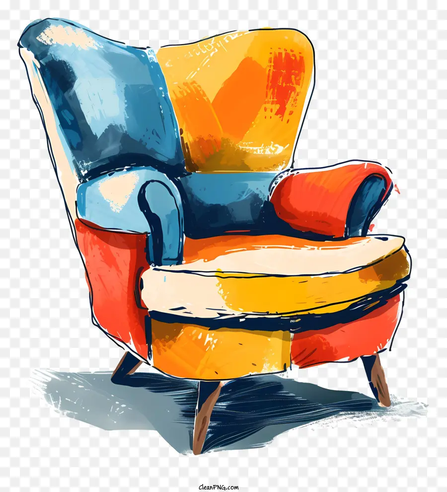 Modern Sandalye，Renkli Koltuk PNG
