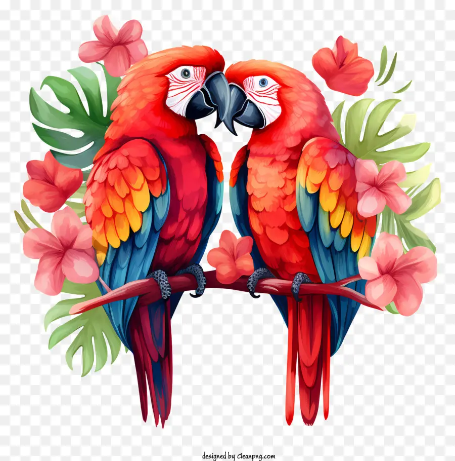 Sevgililer Papağanları，Macaw'lar PNG