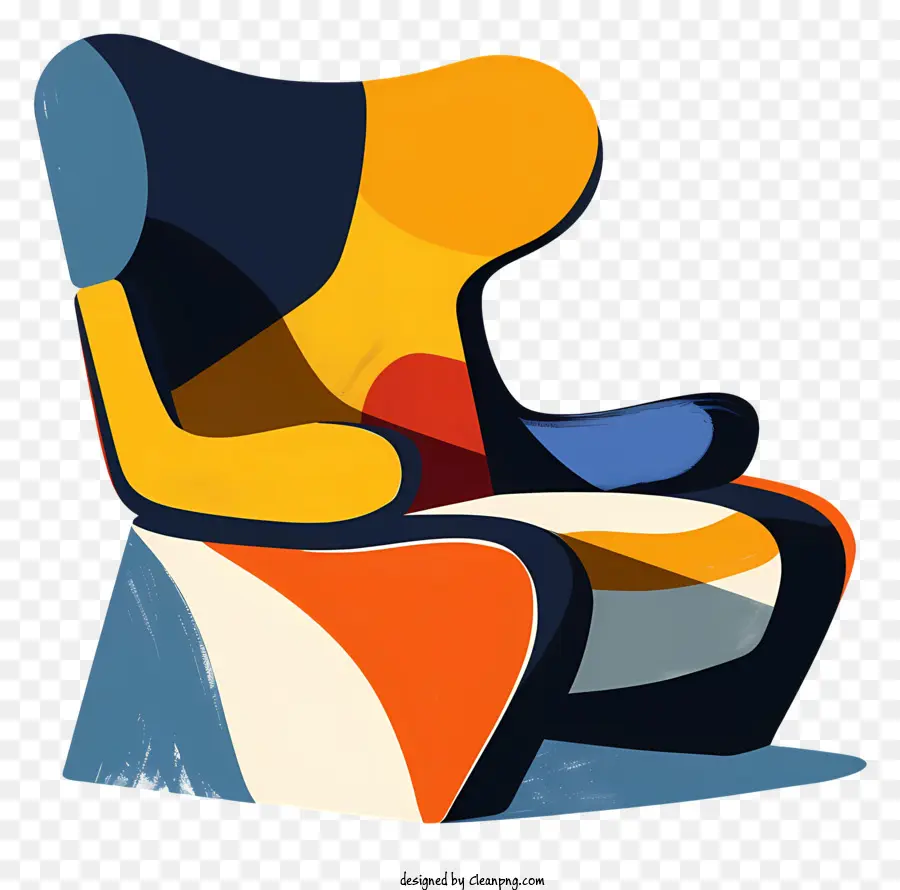 Modern Sandalye，Turuncu Ve Mavi Sandalye PNG