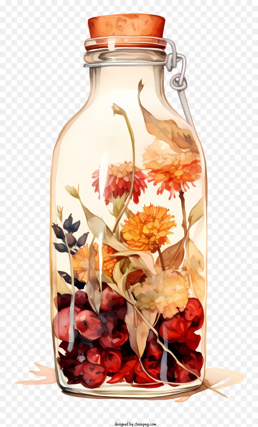 Kuru çiçek Bardağı，Cam şişe PNG