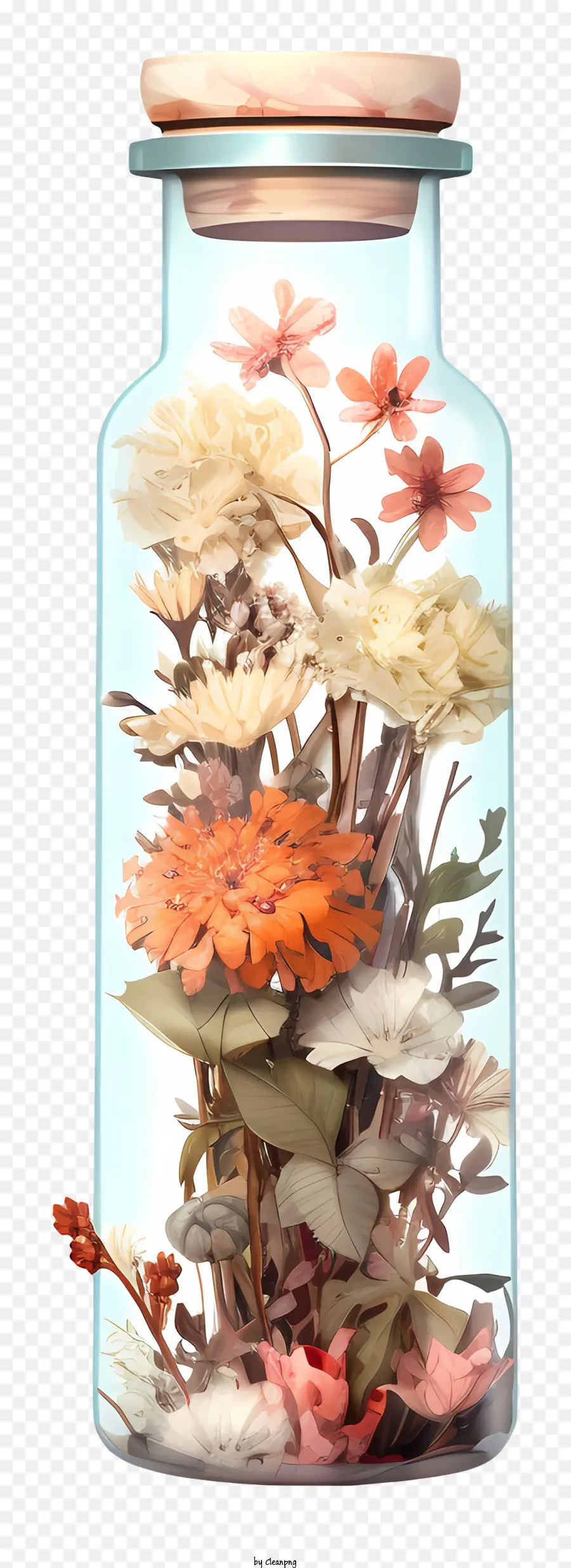 Kuru çiçek Bardağı，Cam Kavanoz PNG