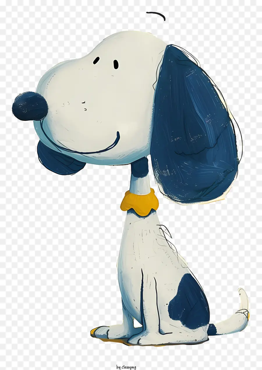 Snoopy，Mavi Ve Beyaz Köpek PNG