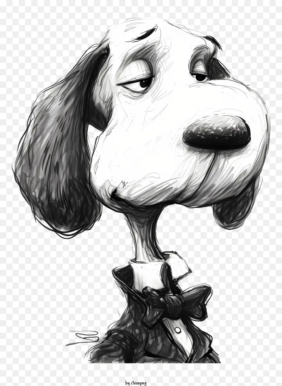 Snoopy，Siyah Beyaz Köpek PNG