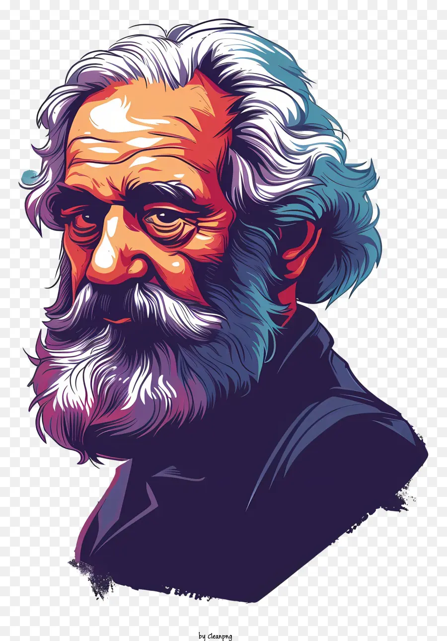 Karl Marx，Tefekkür PNG