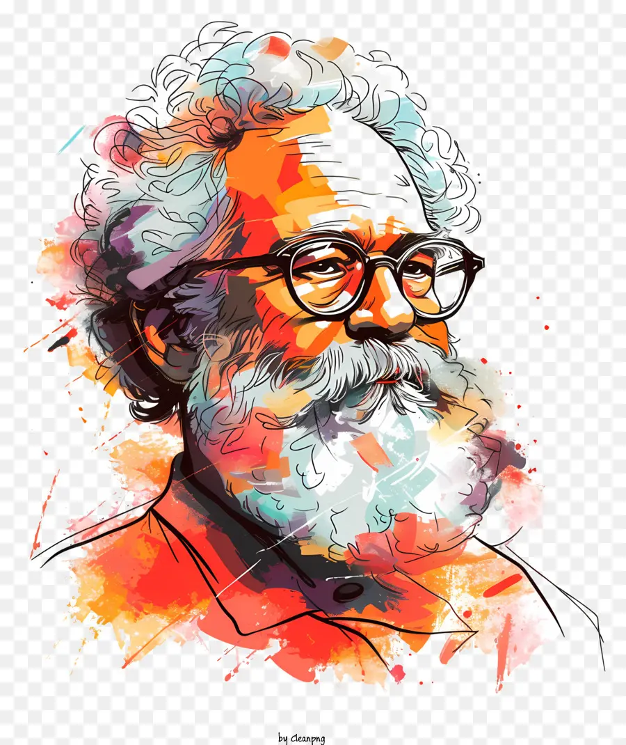 Karl Marx，Gözlük PNG