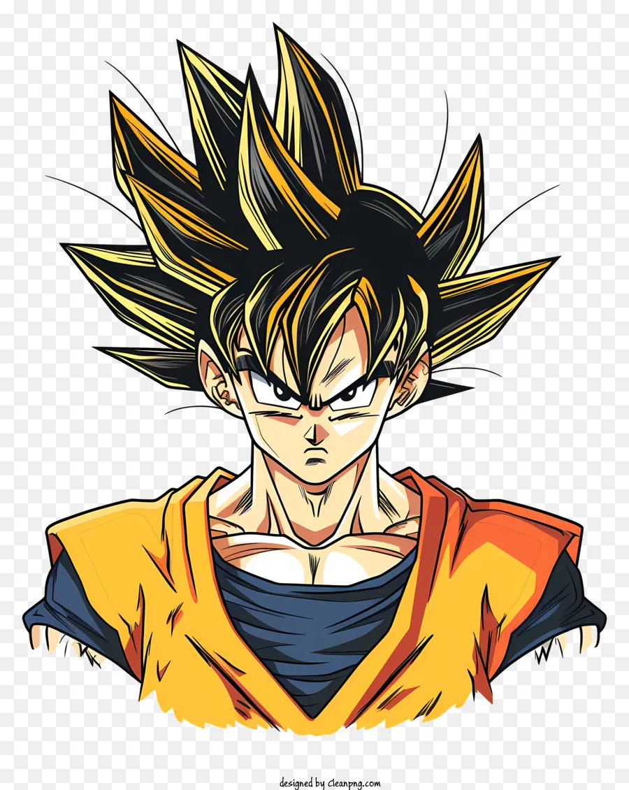 Goku，Dikenli Saç PNG