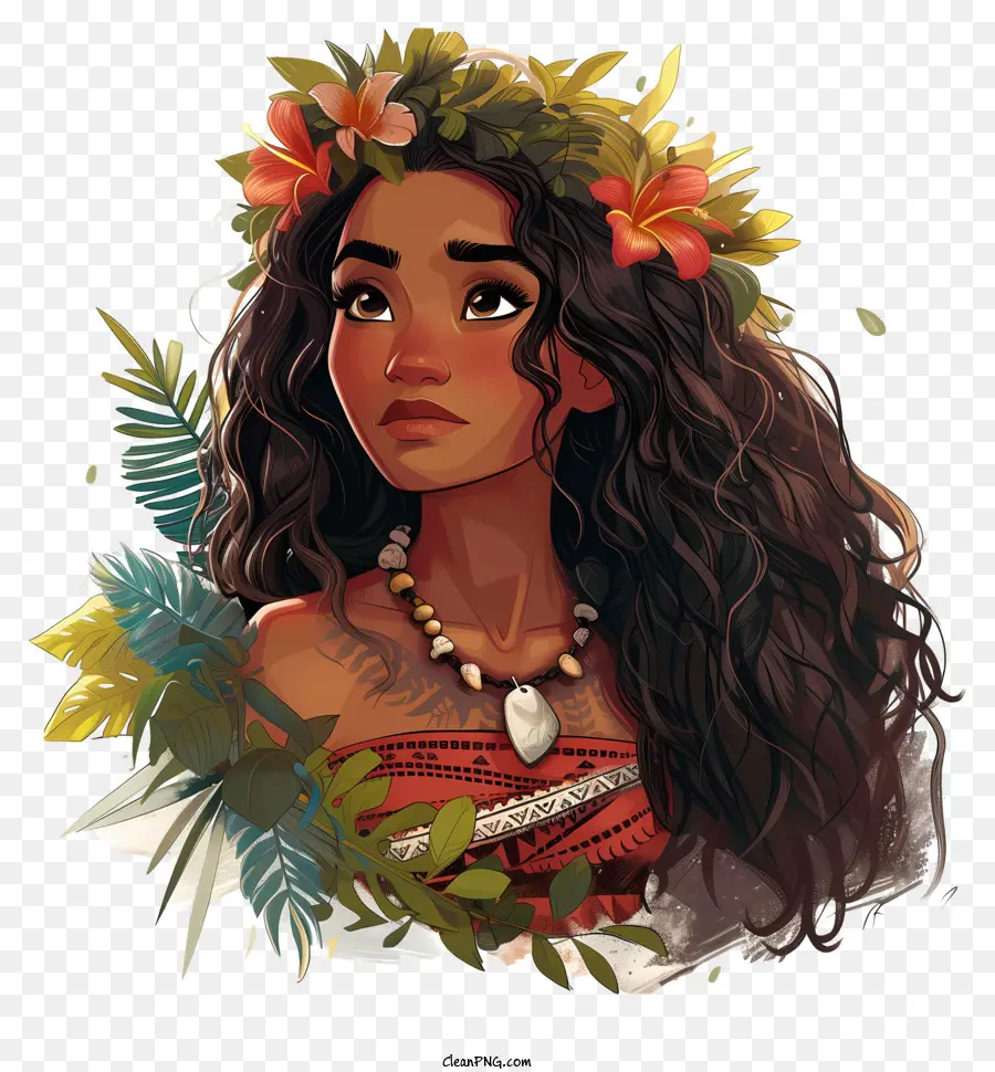 Moana，Animasyonlu Kız PNG