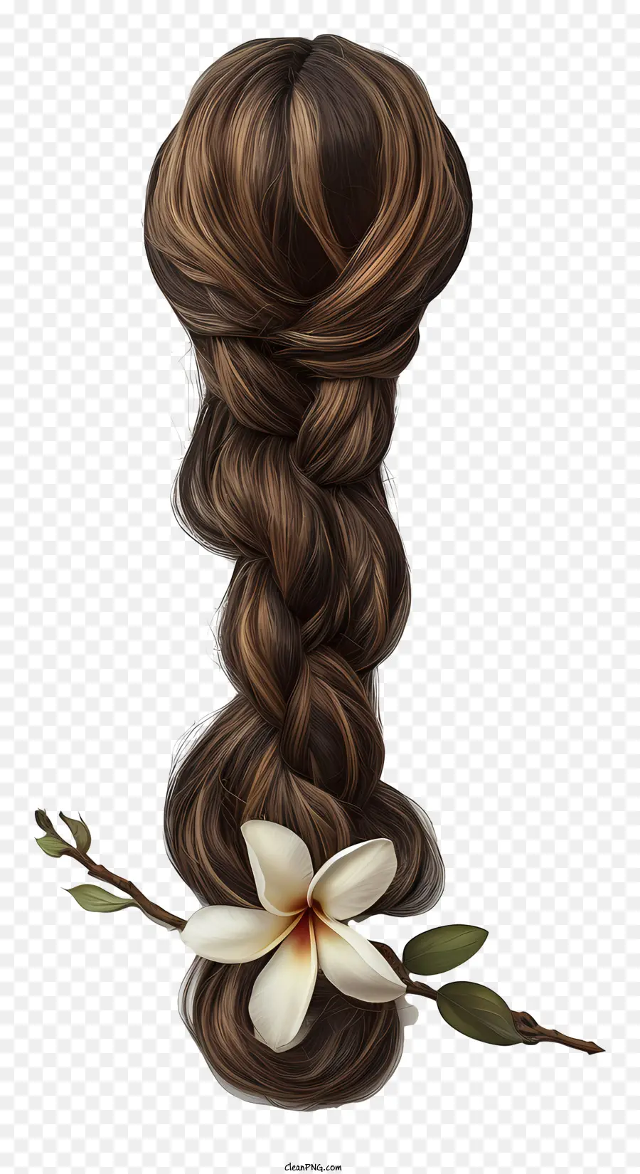 Kahverengi Saçlı，Uzun Saç PNG