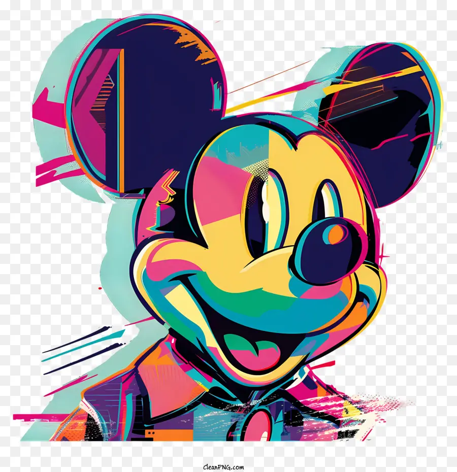 Mickey Mouse，Dijital Boyama PNG