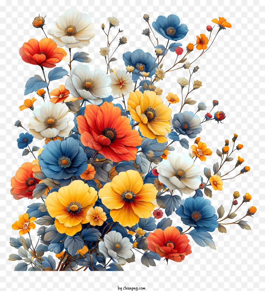 Bahar çiçekleri，Buket PNG