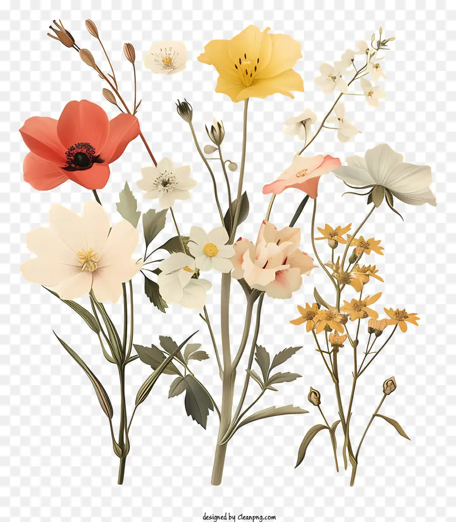Bahar çiçekleri，çiçek Buketi PNG