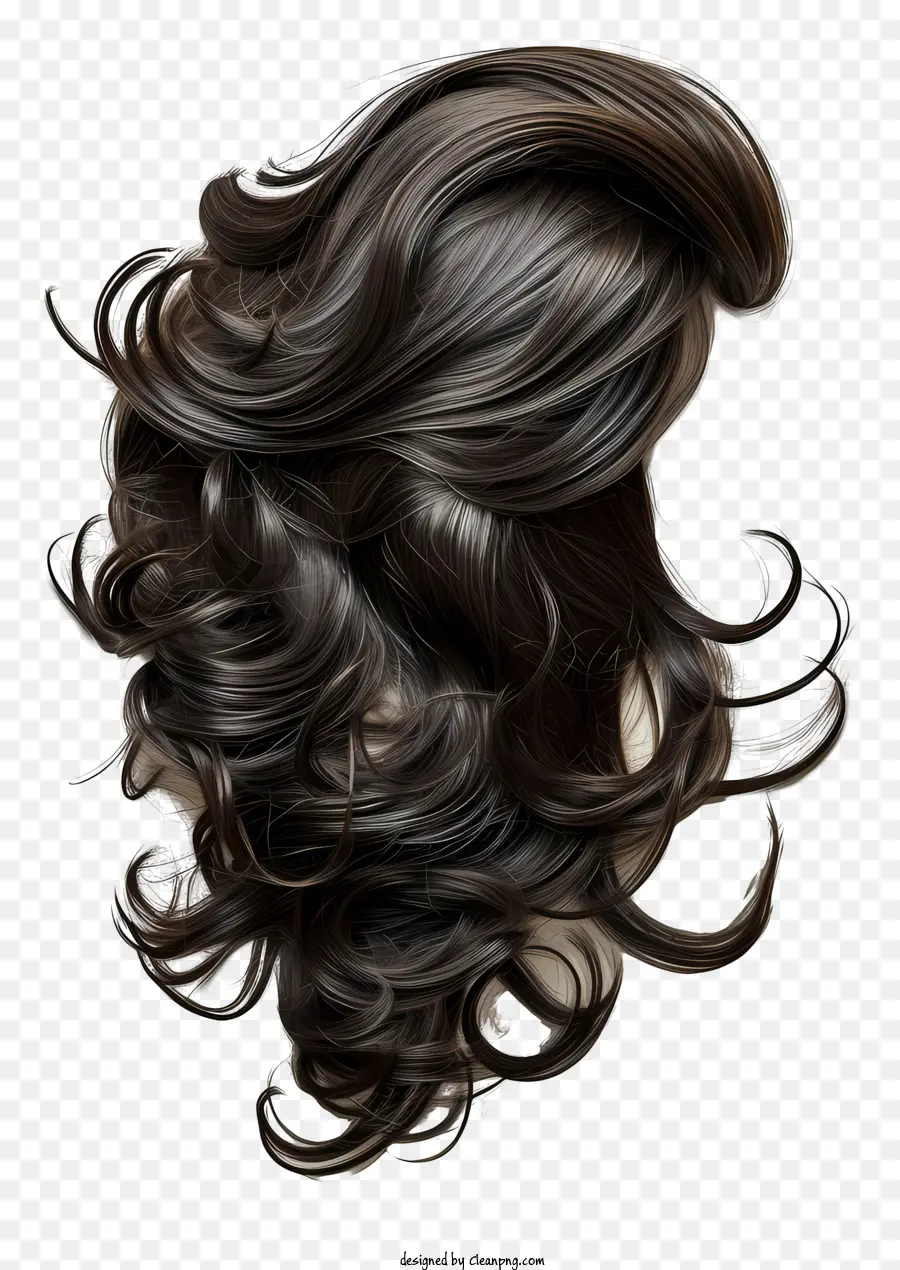 Saç Peruk，Uzun Kıvırcık Saç PNG