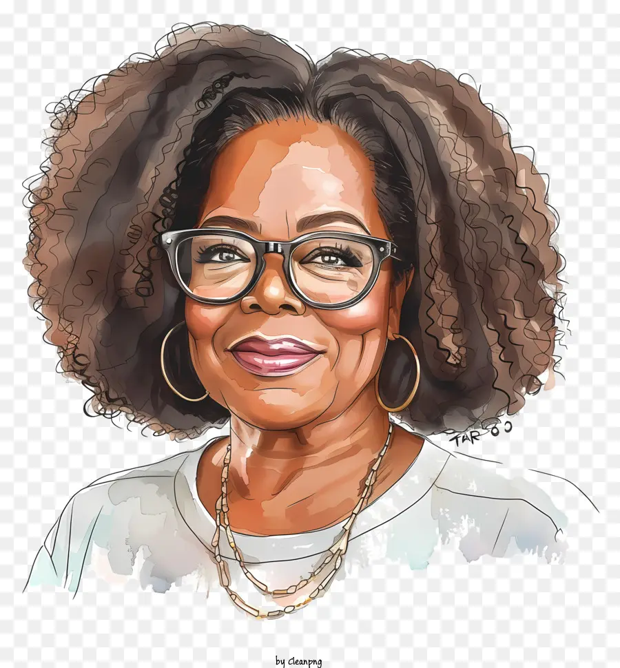 Oprah Winfrey，Portre çizim PNG