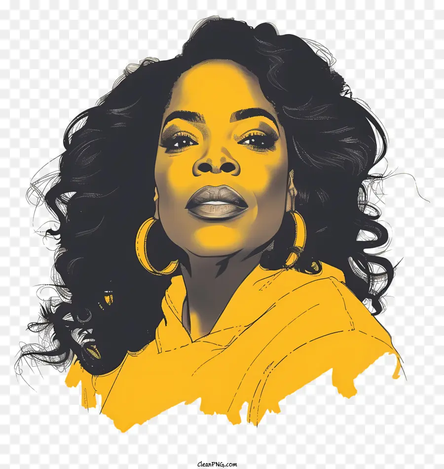 Oprah Winfrey，Sarı Portre PNG